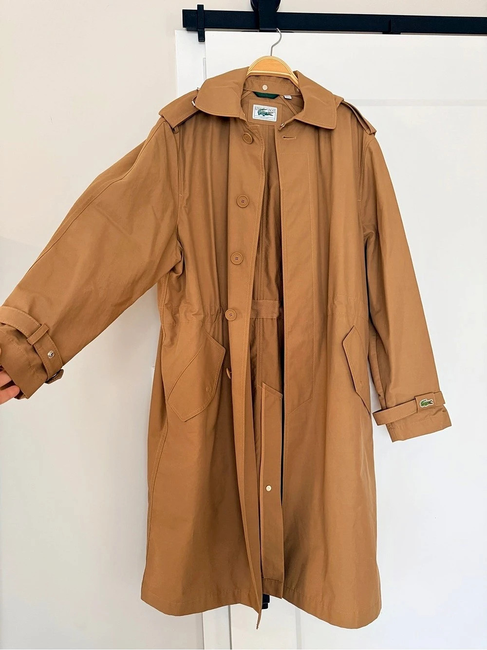 Lacoste Classique Lacoste Hooded Trench Coat Classique Hooded Trench Coat Brown